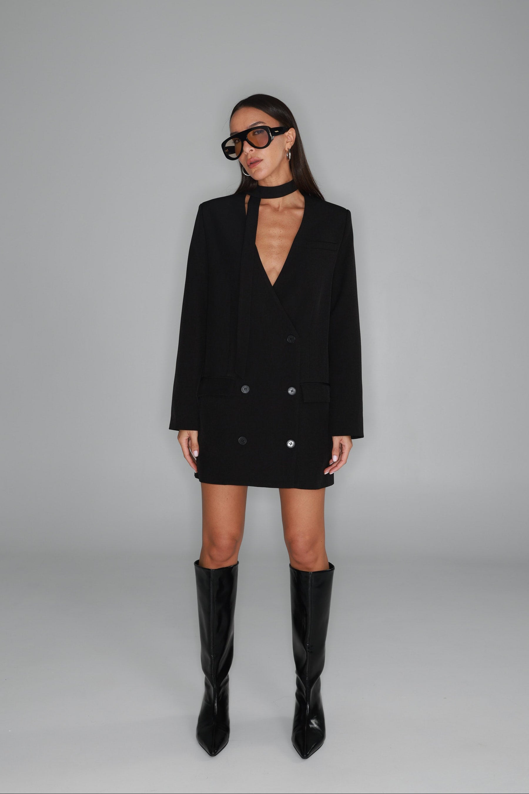 שמלת בלייזר ויקטוריה שחורה