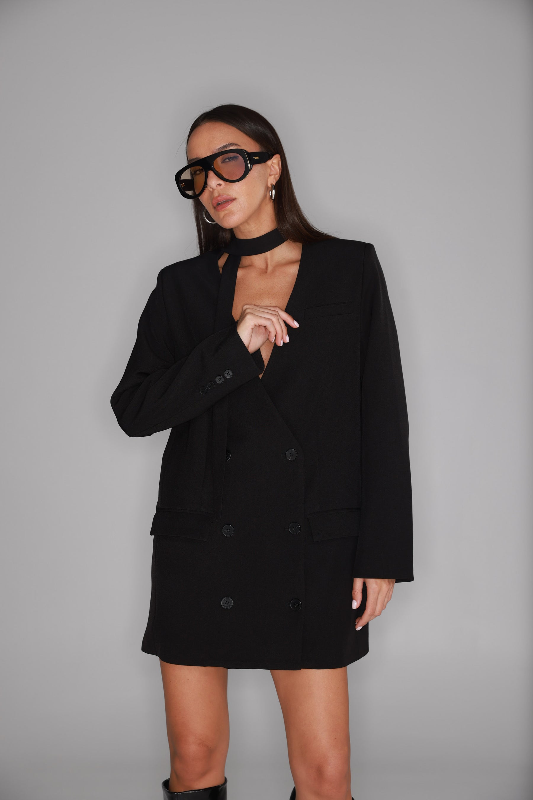 שמלת בלייזר ויקטוריה שחורה