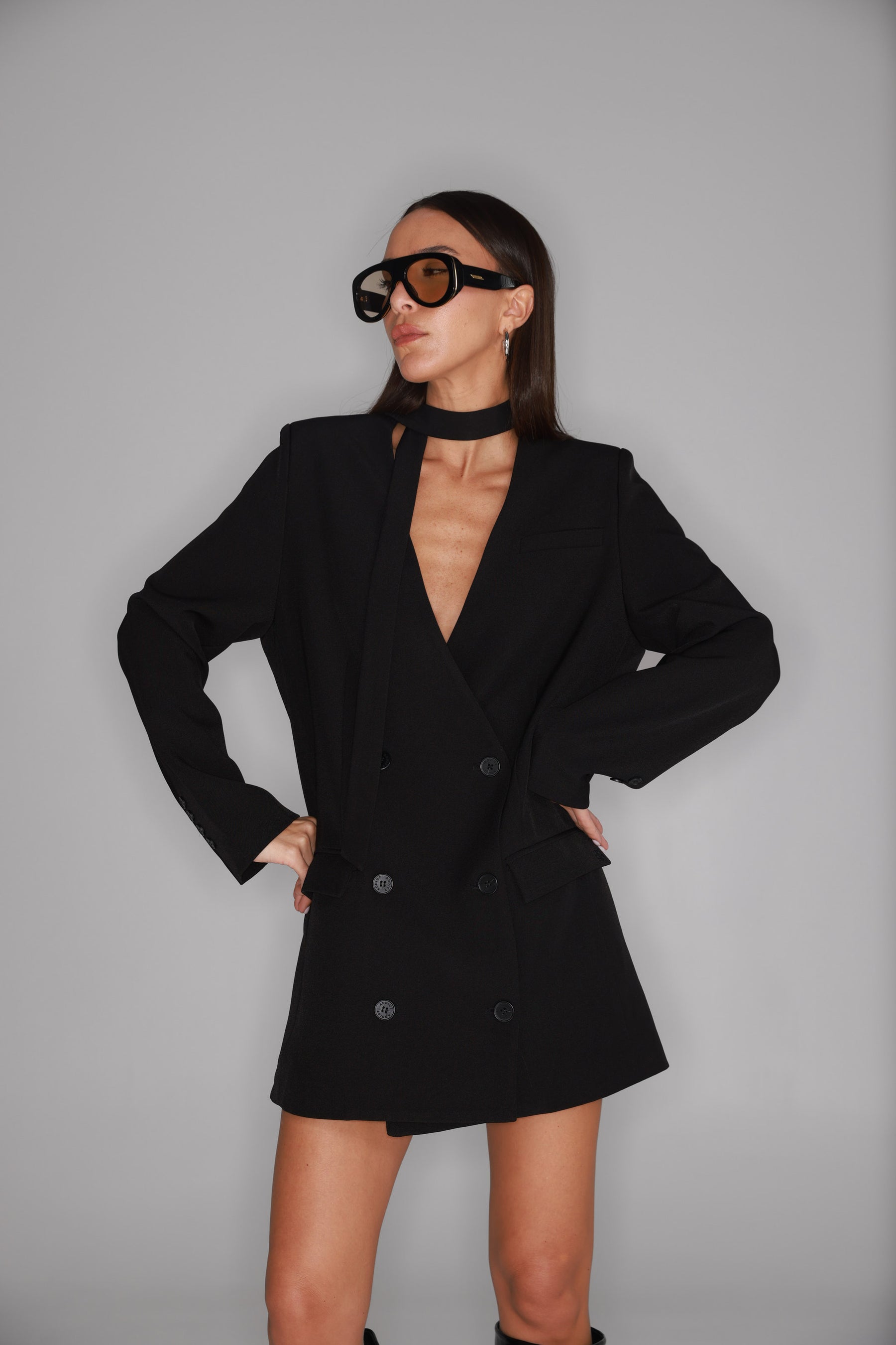 שמלת בלייזר ויקטוריה שחורה