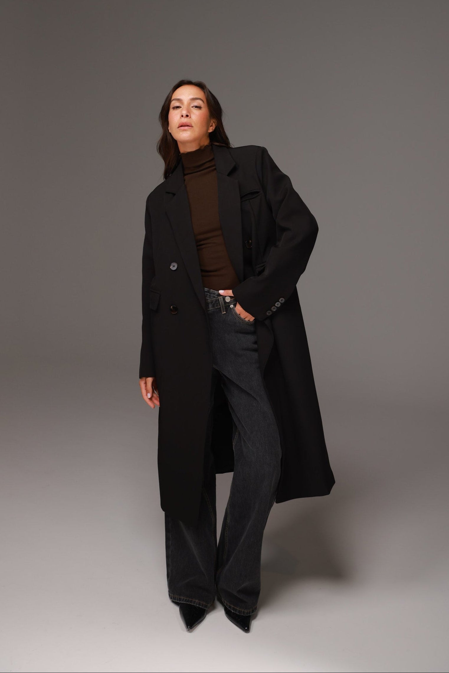 מעיל מורנה שחור