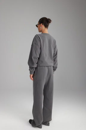 חליפת אדיסון אפור כהה