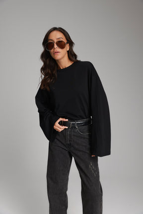 חולצת נדיה שחורה