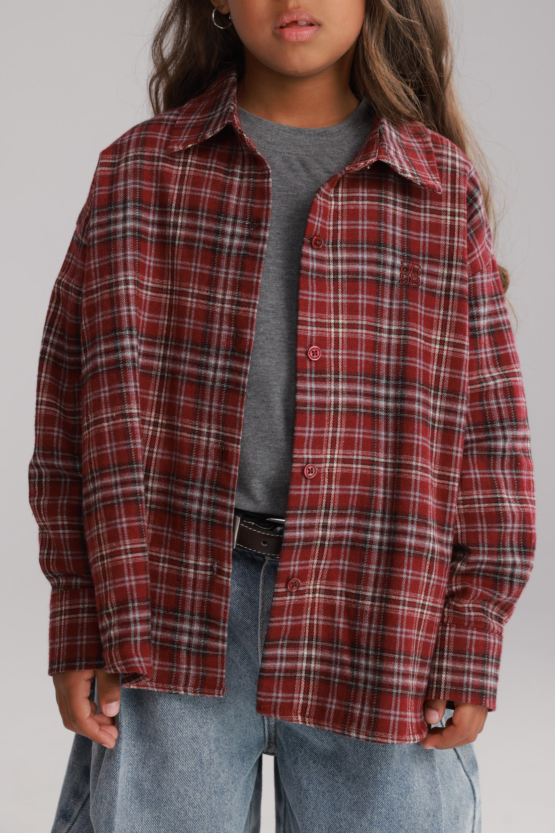 חולצת איב מכופתרת בורדו