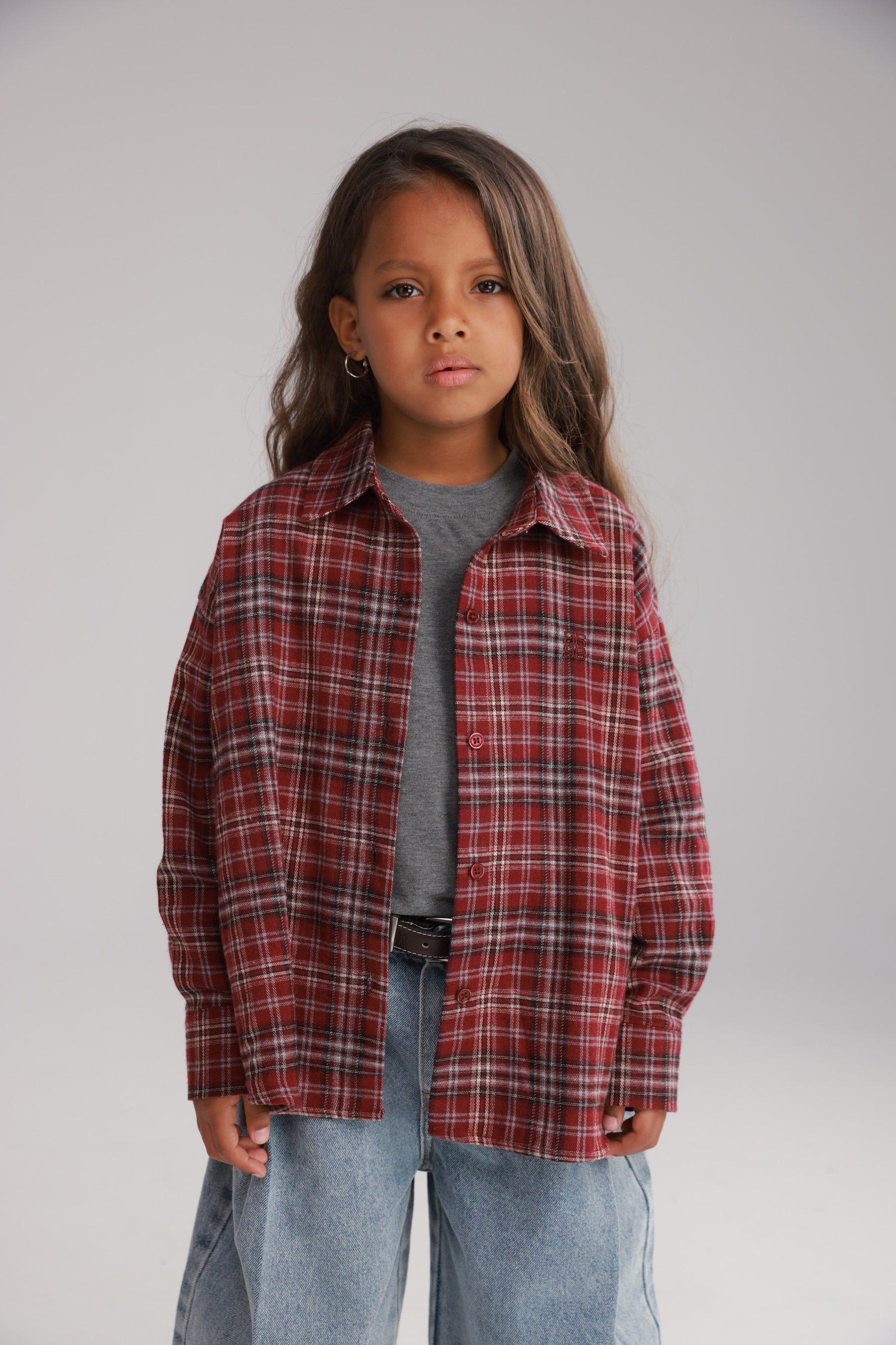 חולצת איב מכופתרת בורדו