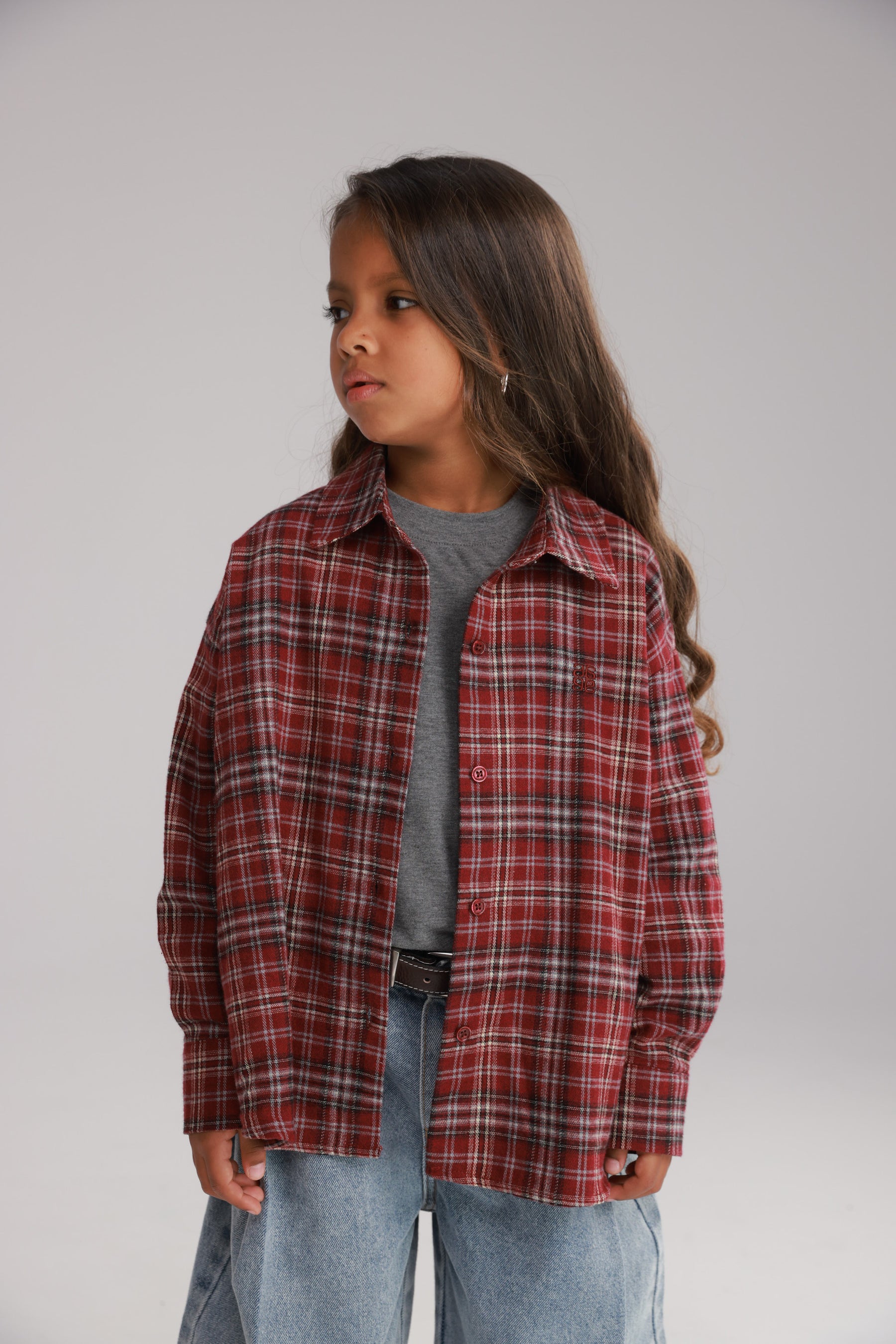 חולצת איב מכופתרת בורדו