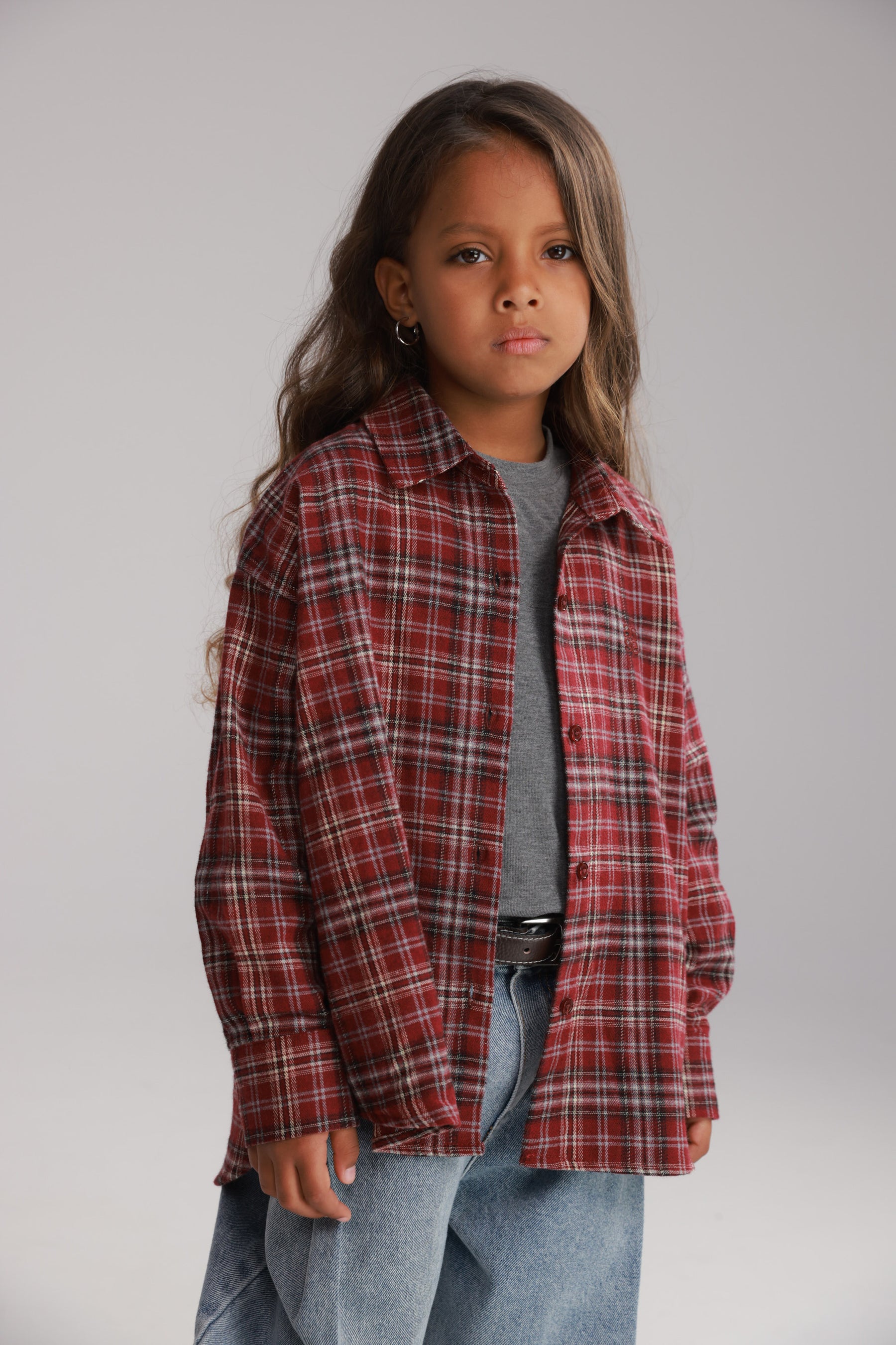 חולצת איב מכופתרת בורדו