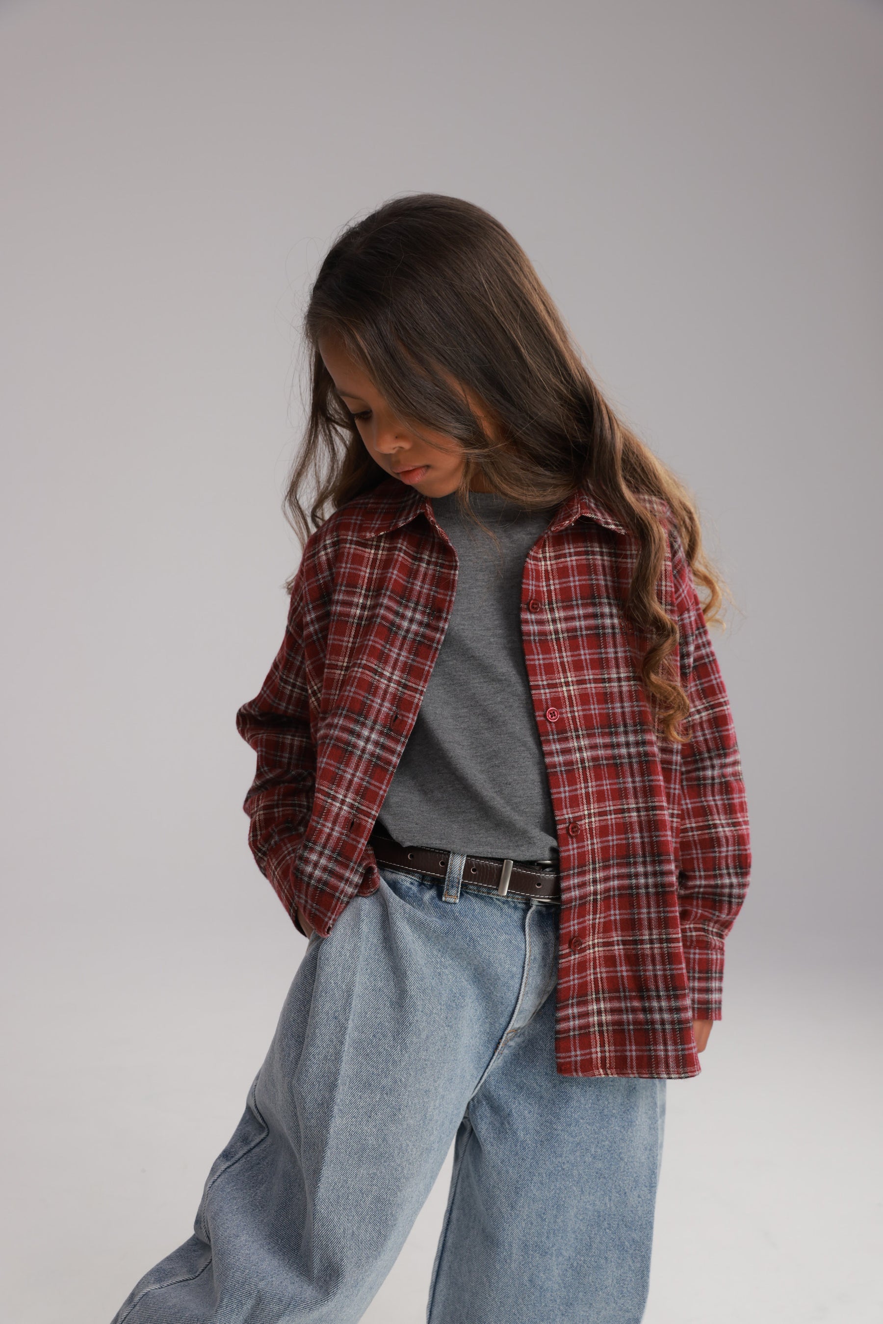 חולצת איב מכופתרת בורדו