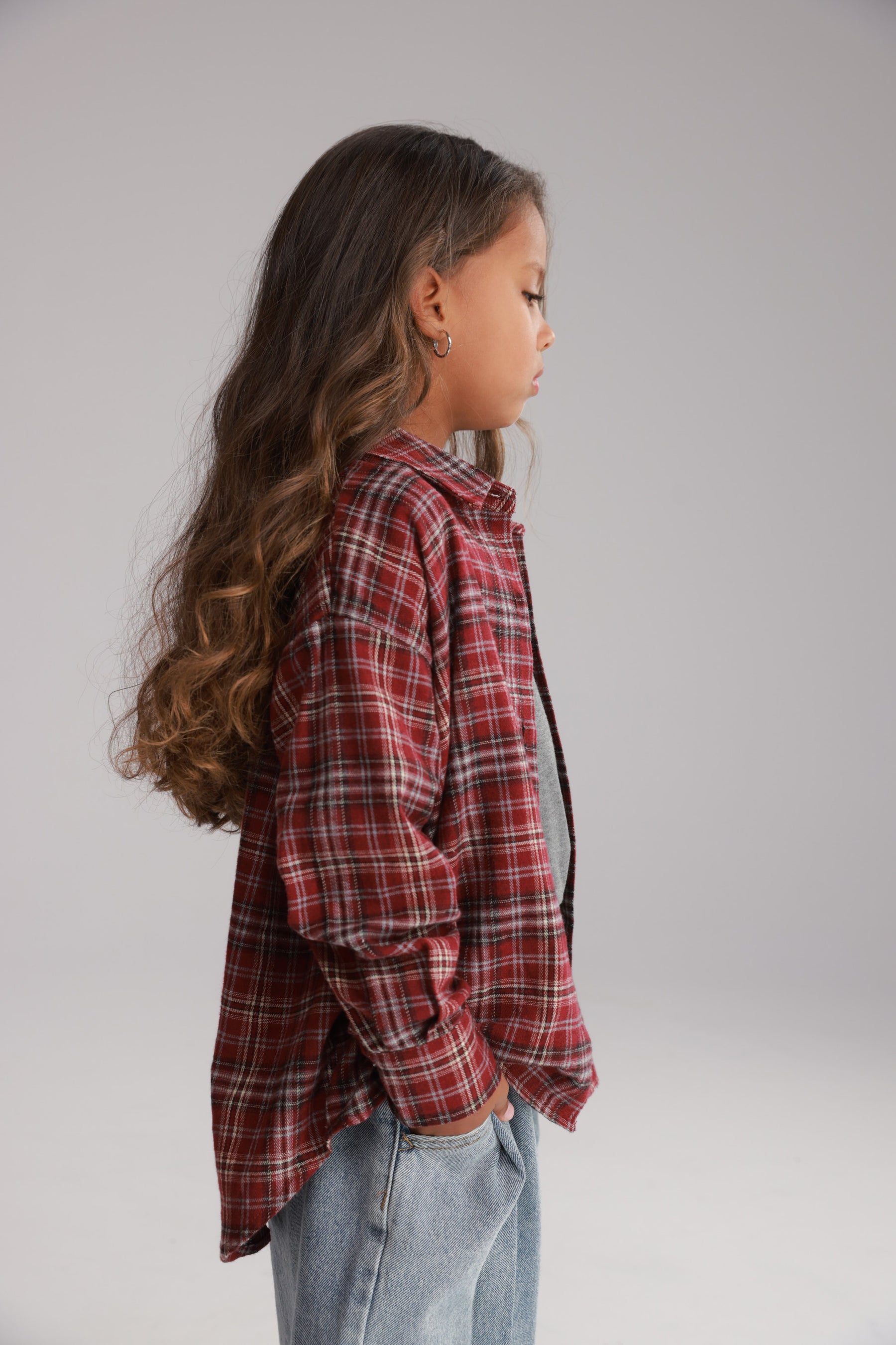 חולצת איב מכופתרת בורדו