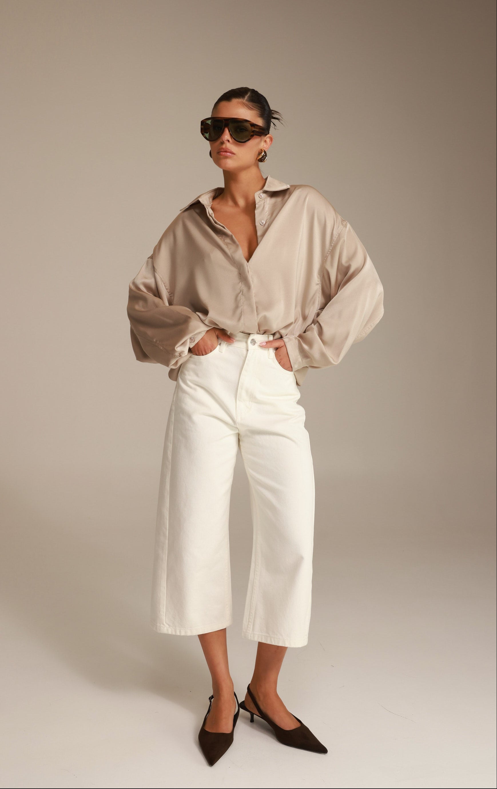 ג'ינס לומי לבן