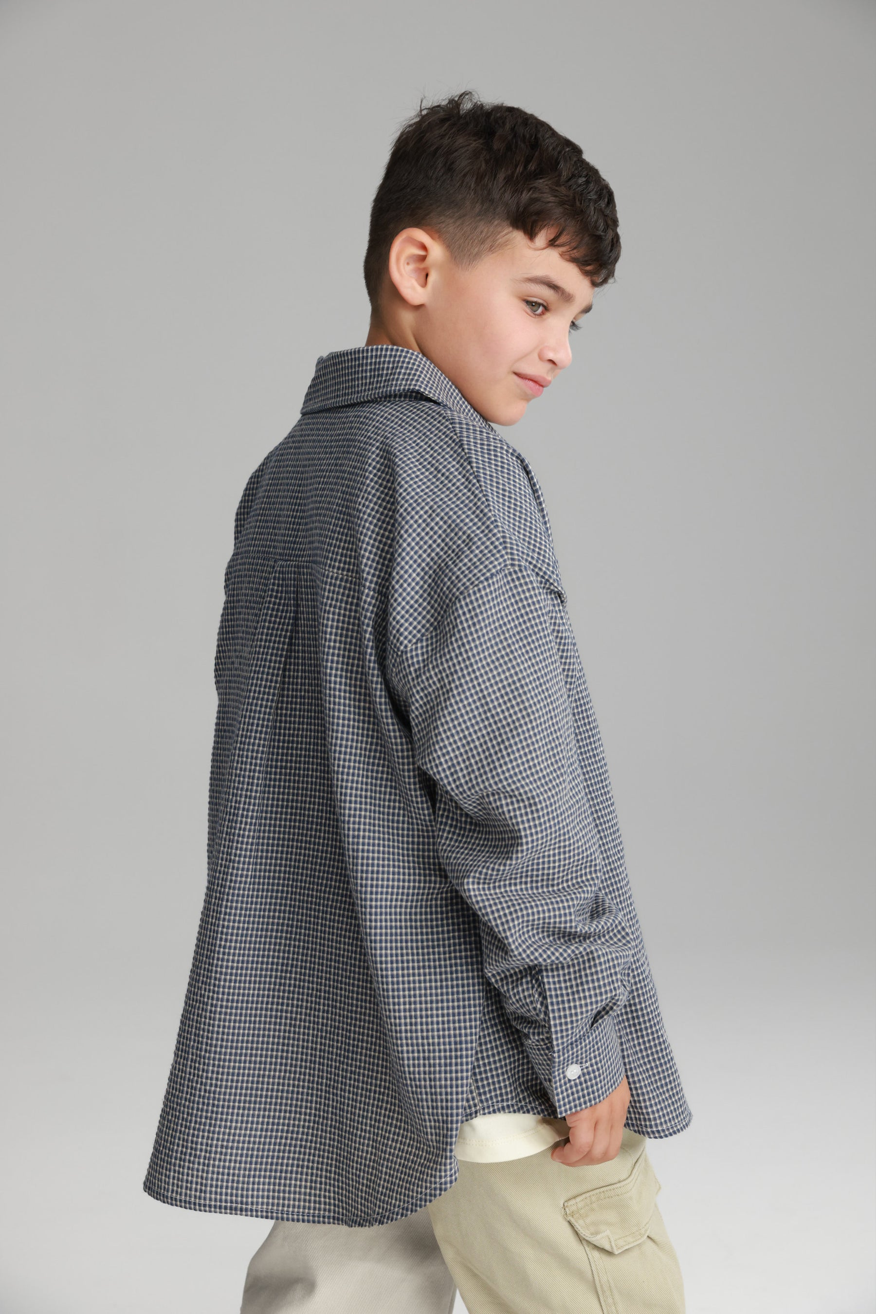 חולצת נורת' מכופתרת נייבי