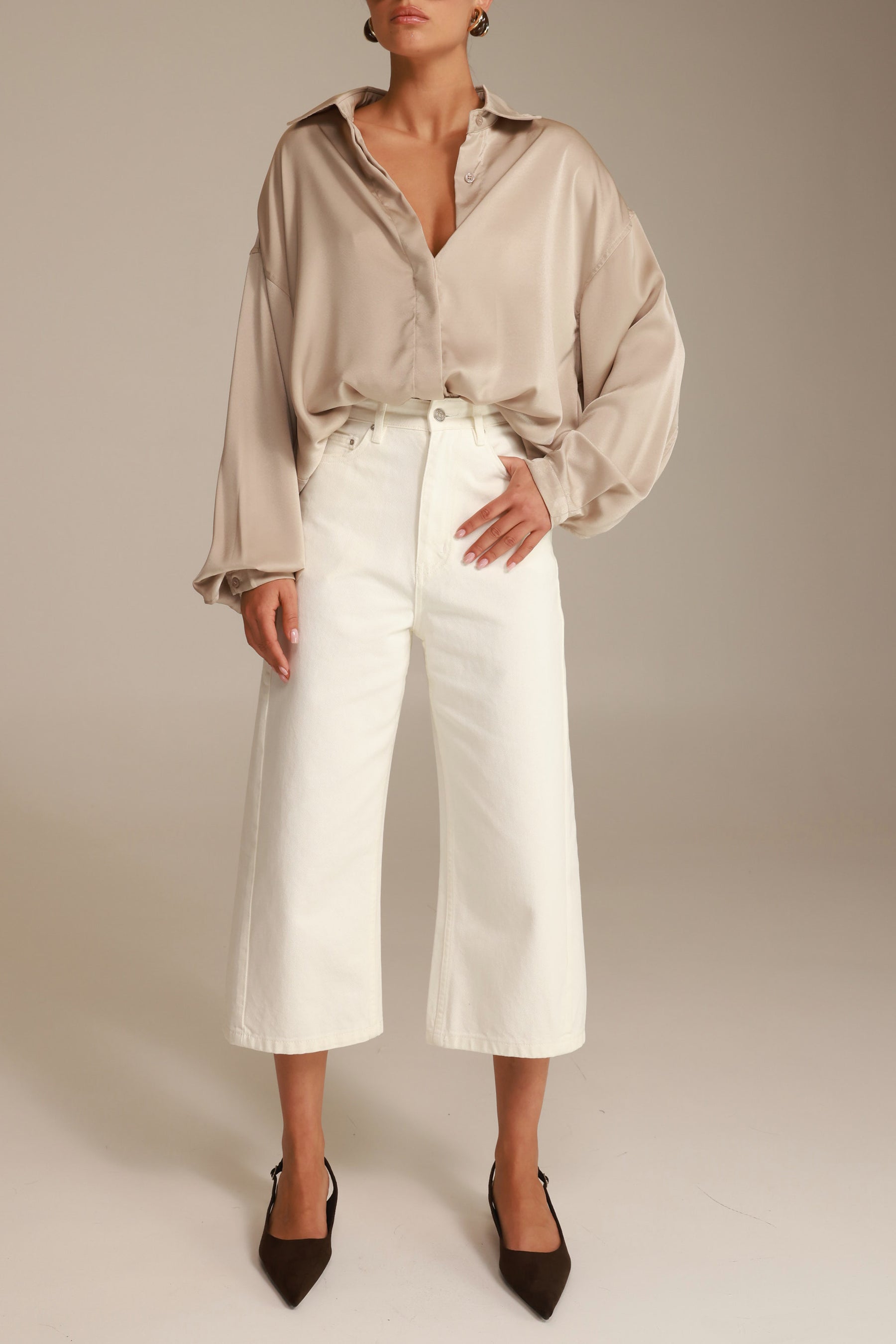 ג'ינס לומי לבן