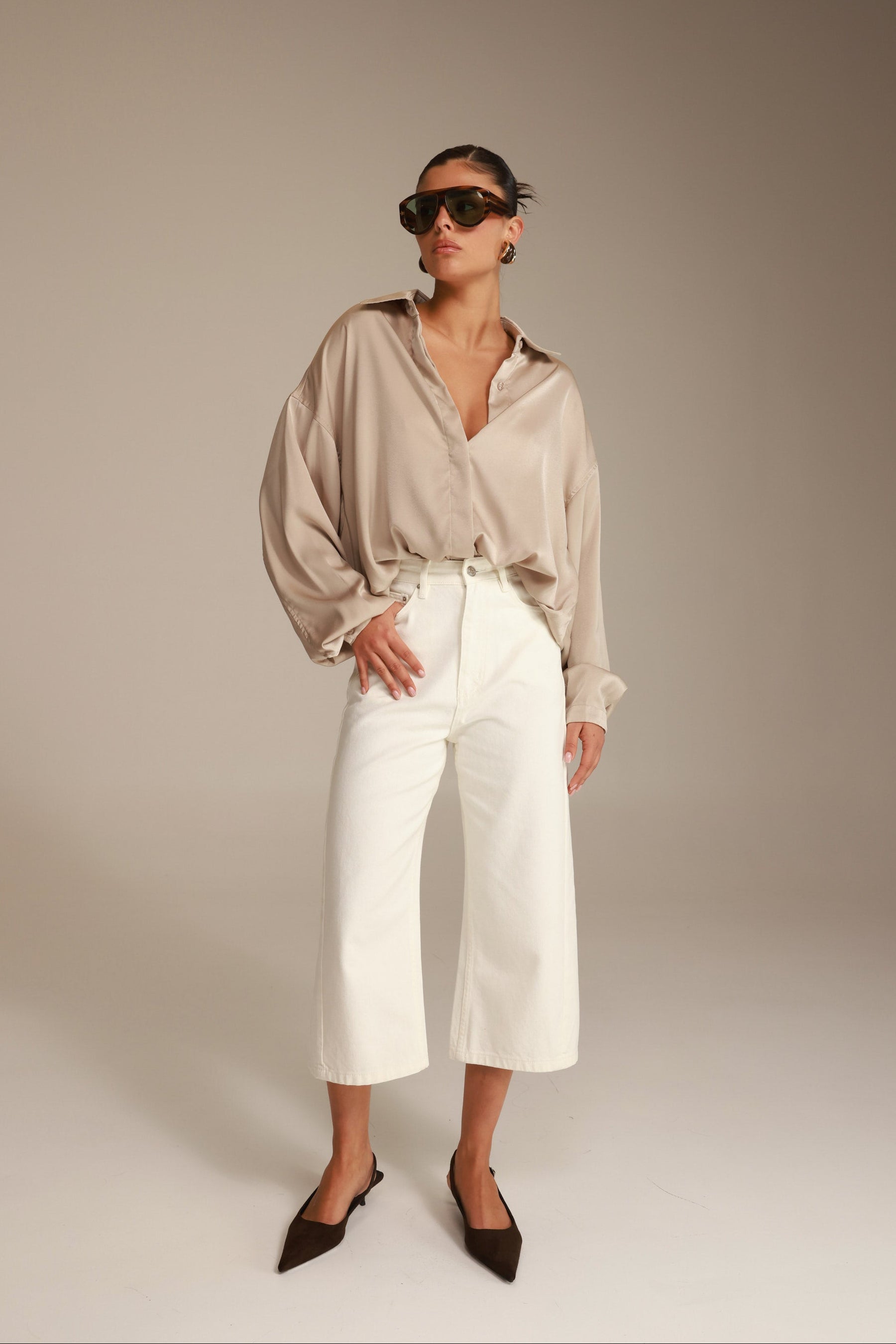 ג'ינס לומי לבן