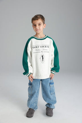 סוויטשירט קיארה אפור/ירוק