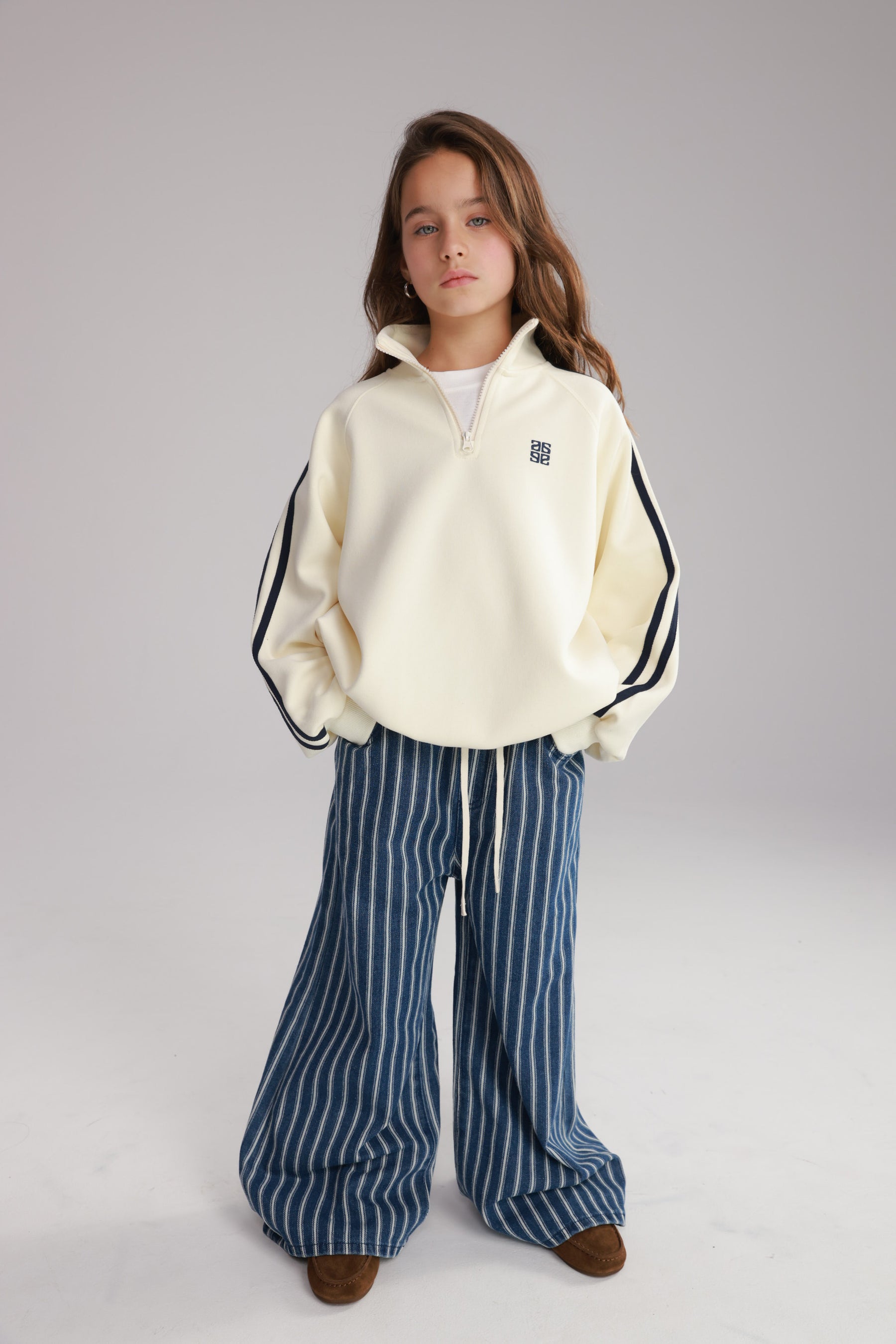 ג'ינס נואר פסים כחול כהה