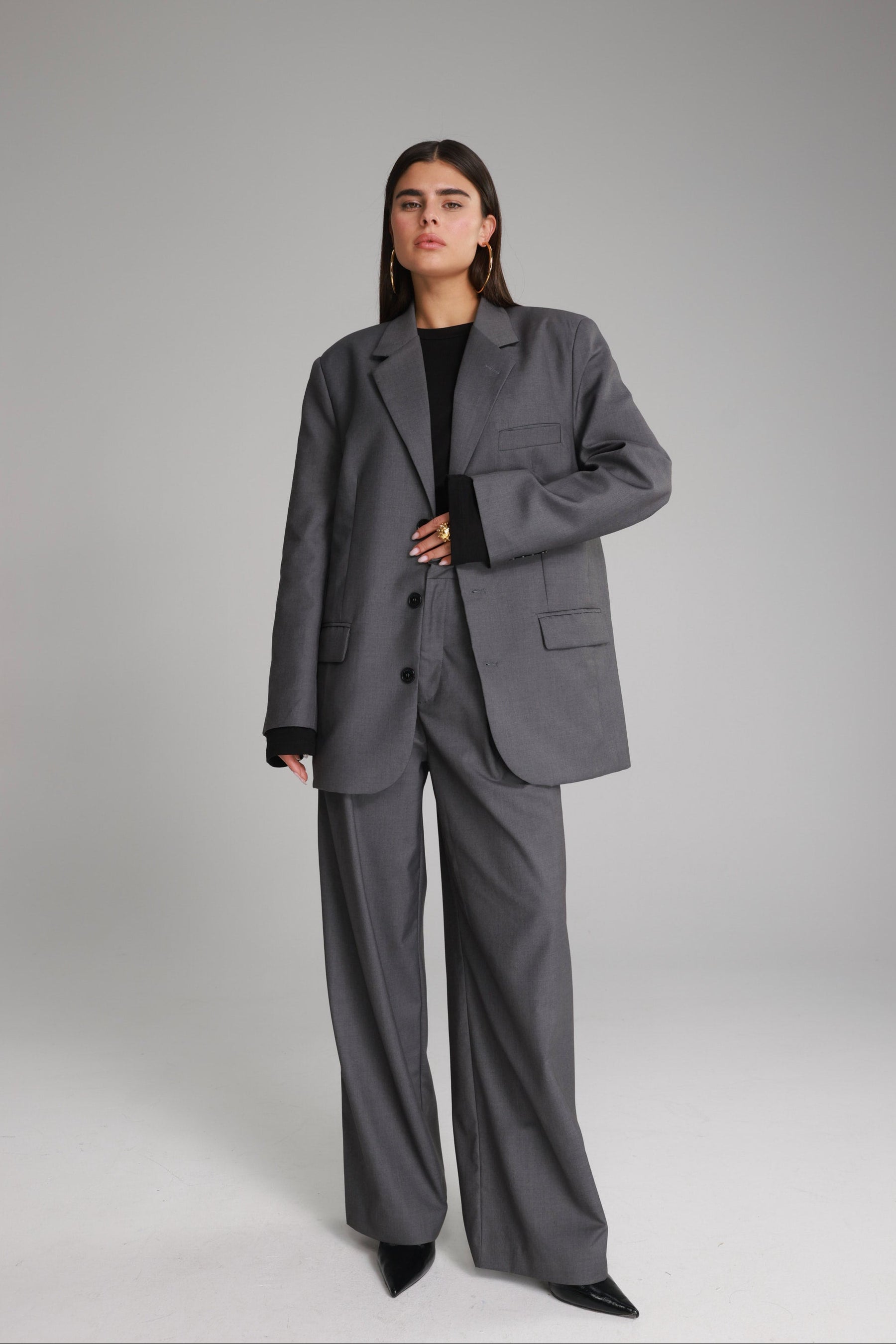 מכנסי דני אפור כהה