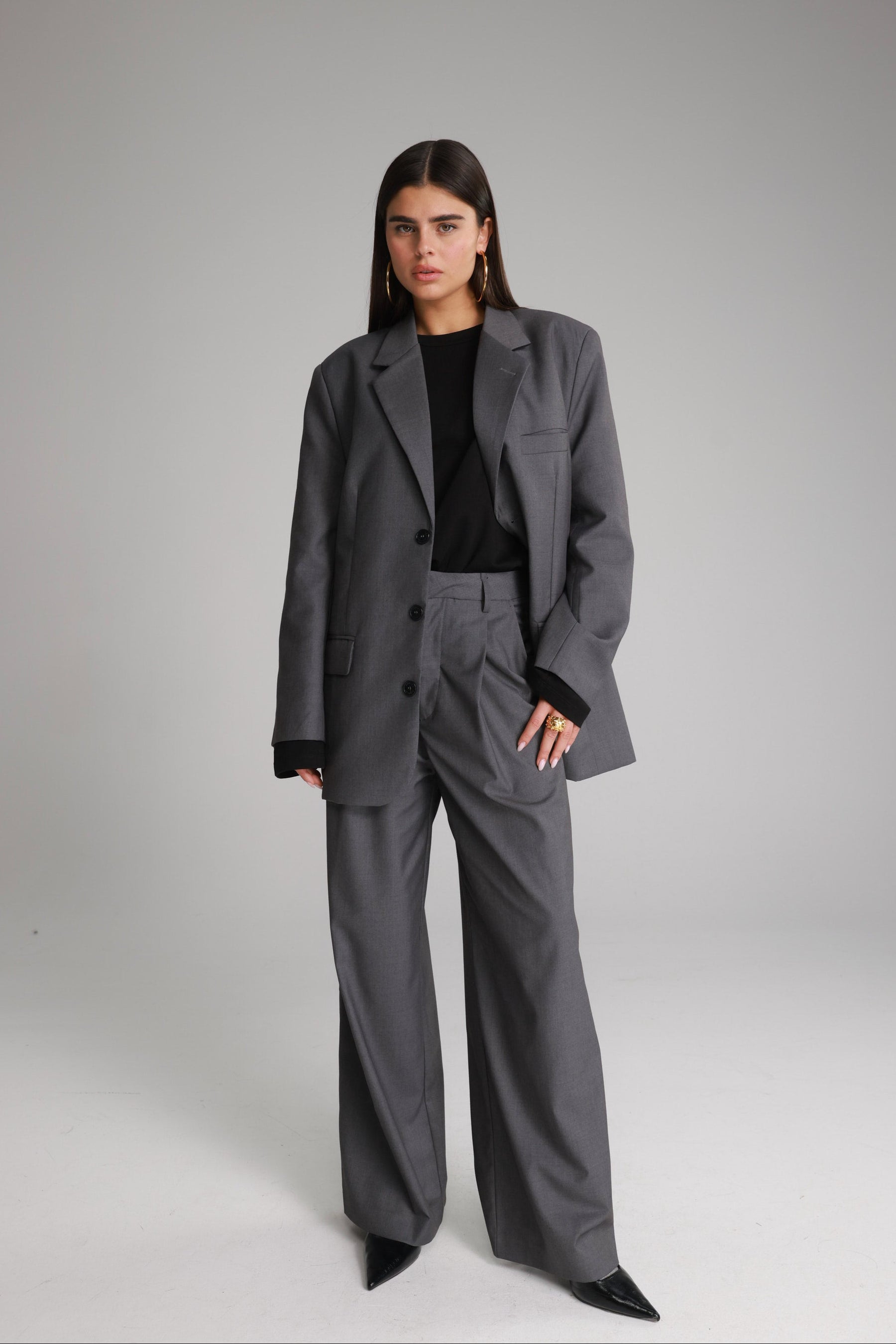 מכנסי דני אפור כהה