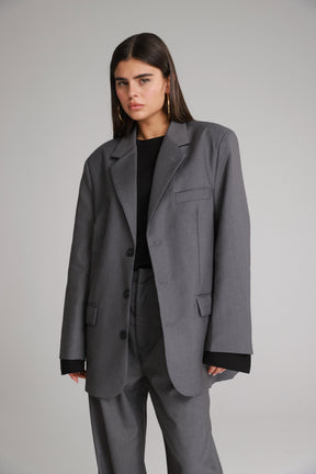 בלייזר דני אפור כהה