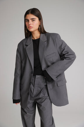 בלייזר דני אפור כהה