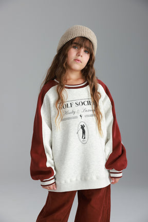 סוויטשירט קיארה אפור/בורדו