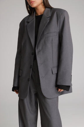 בלייזר דני אפור כהה