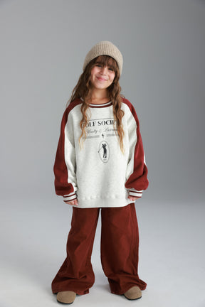 סוויטשירט קיארה אפור/בורדו