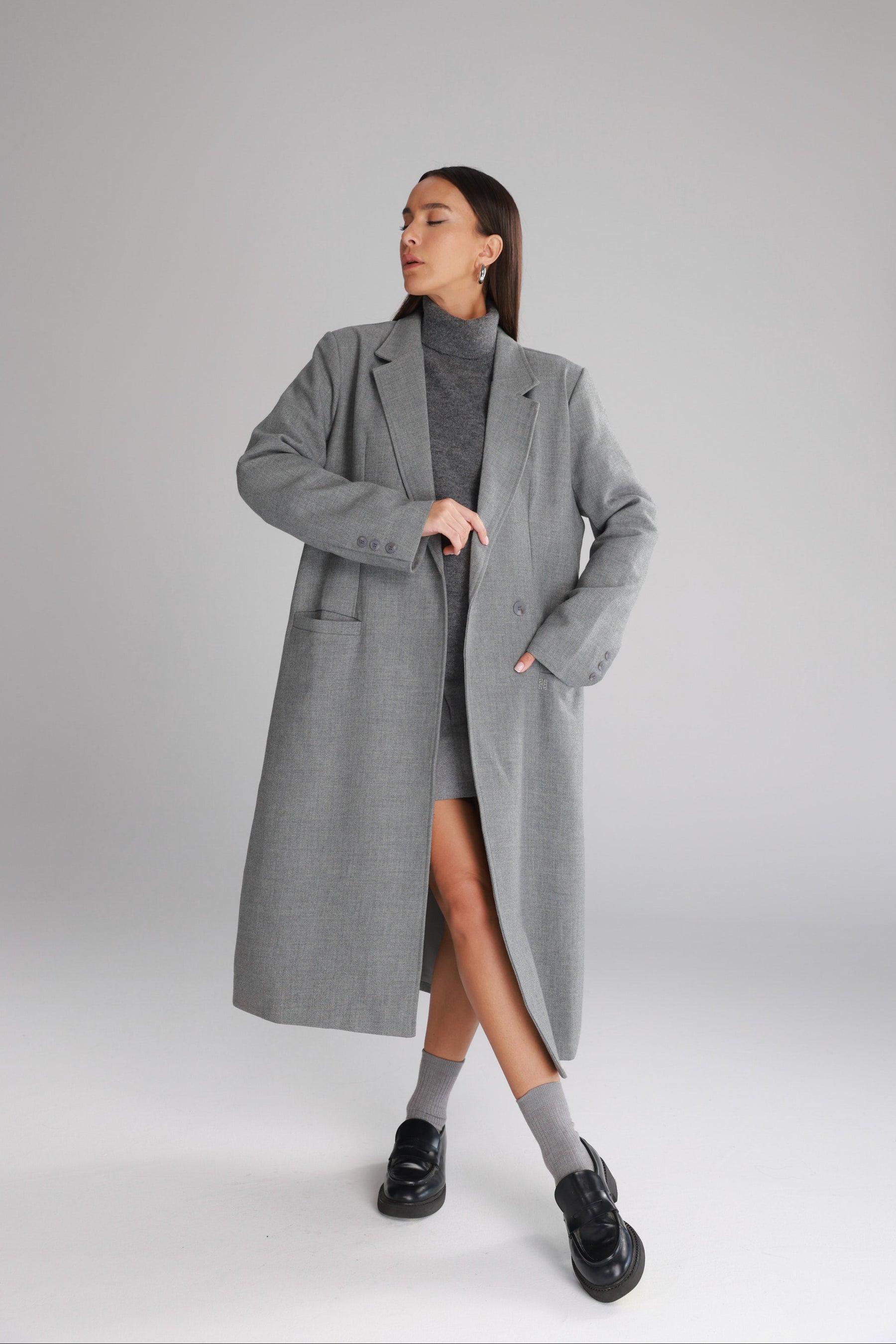 מעיל אדיסון אפור