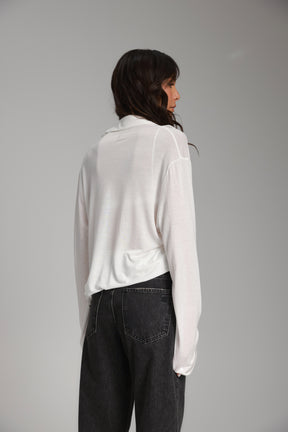 חולצת ליבי מכופתרת לבנה