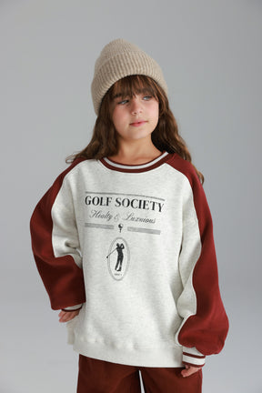 סוויטשירט קיארה אפור/בורדו