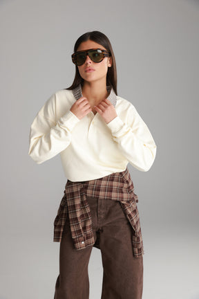 חולצת מרגרט שמנת