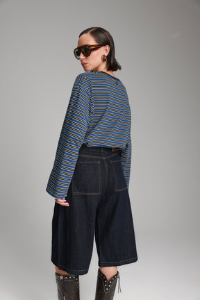 חולצת מורינה פסים כחול/נייבי