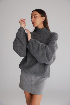 סוודר ג'ו אפור כהה