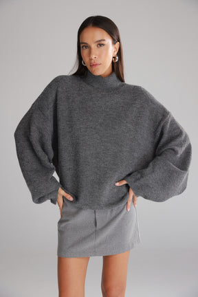 סוודר ג'ו אפור כהה