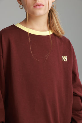 חולצת פייל בורדו