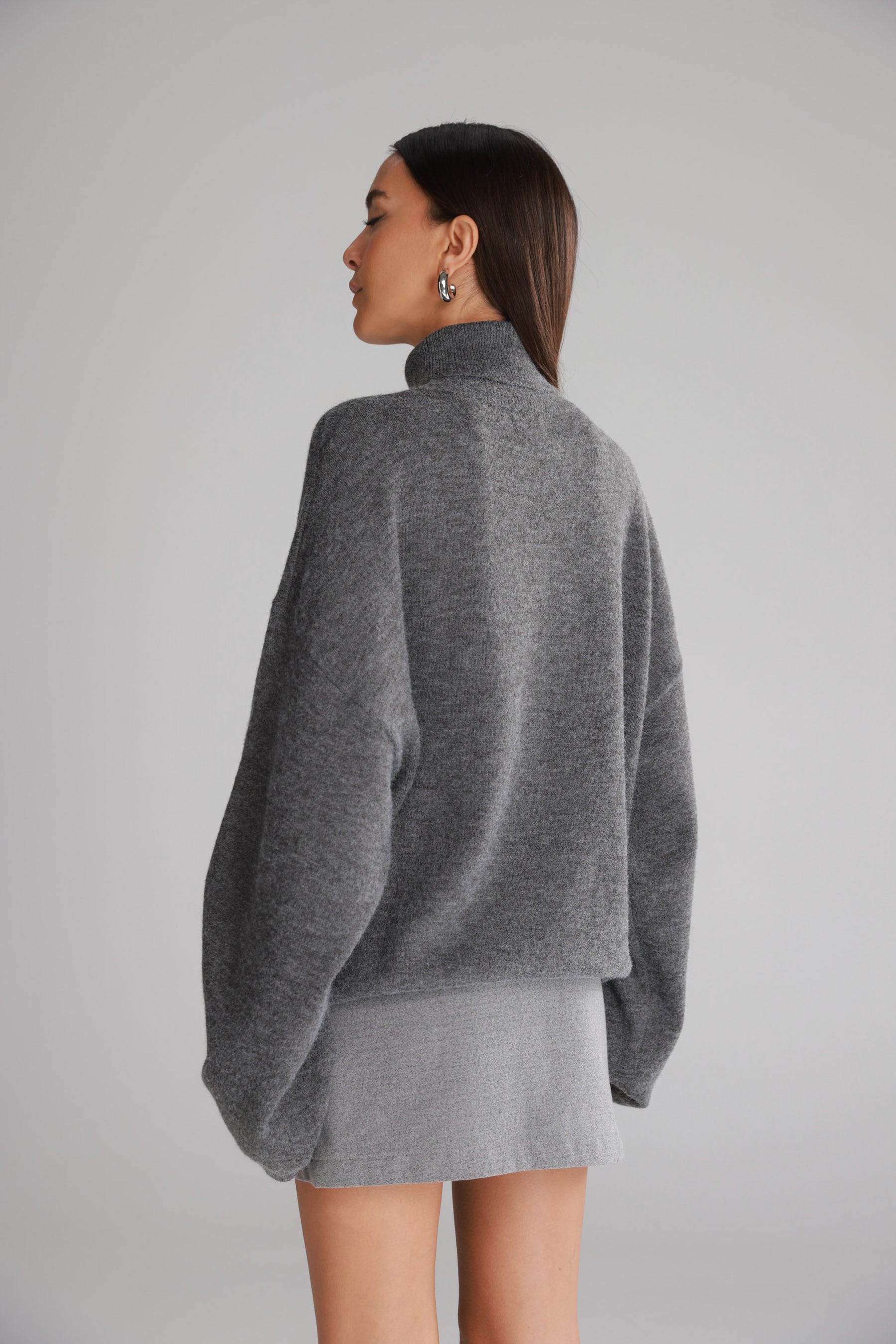 סוודר ג'ו אפור כהה