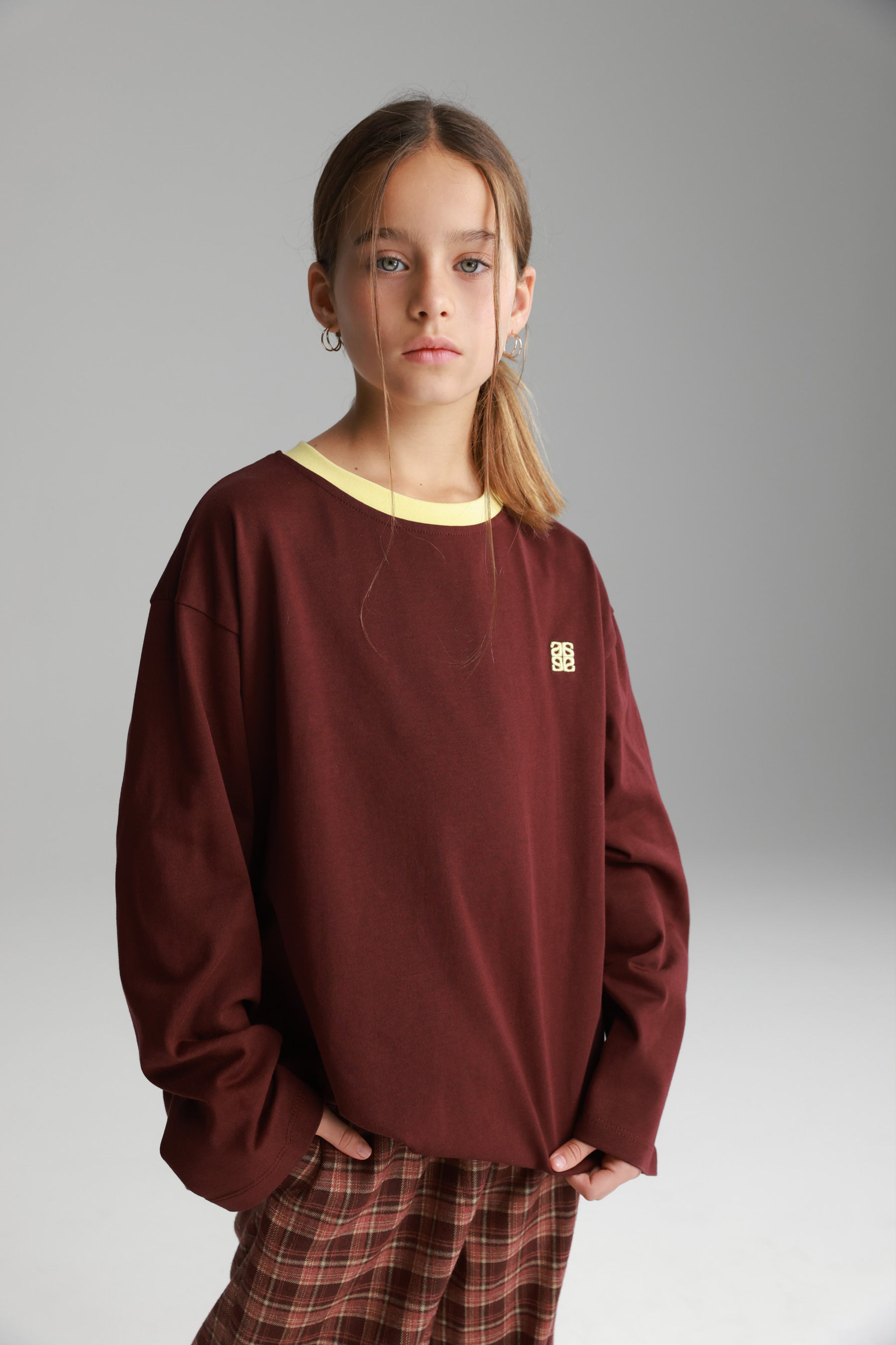 חולצת פייל בורדו