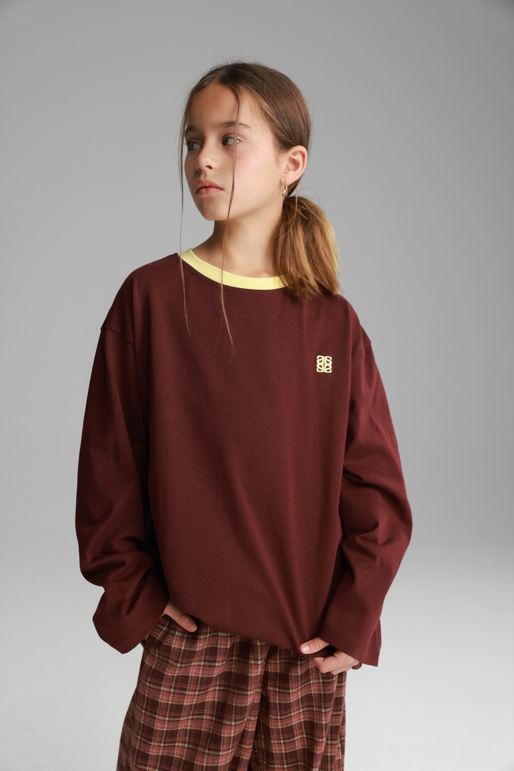 חולצת פייל בורדו