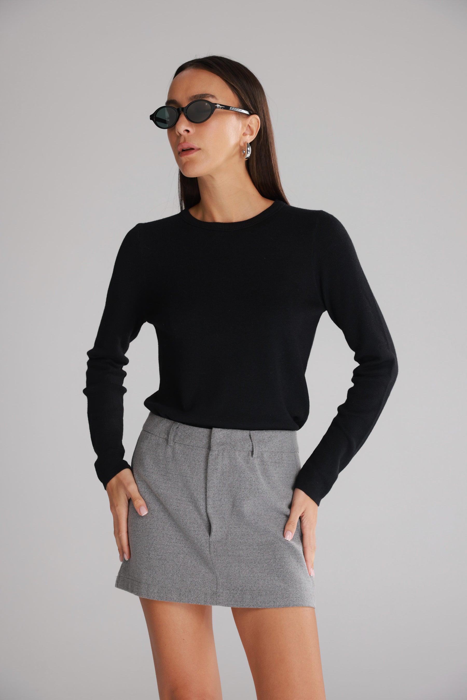 חולצת קייסי שחורה