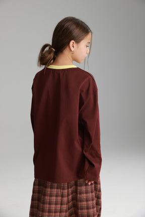 חולצת פייל בורדו