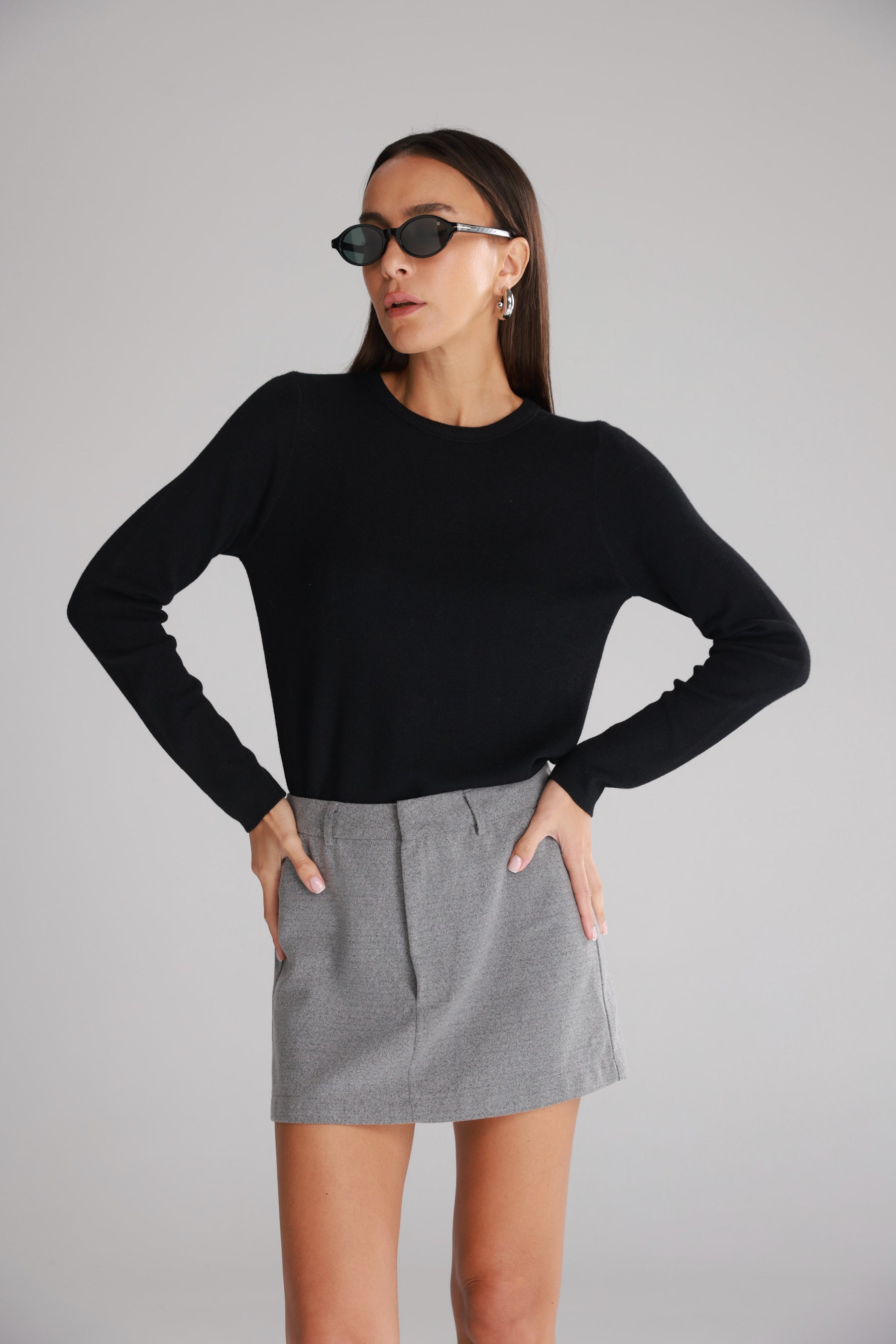 חולצת קייסי שחורה