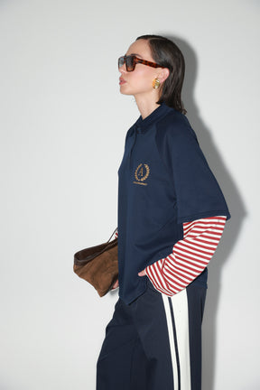 חולצת מריו נייבי/בורדו