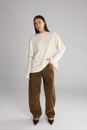 חולצת ג'נר שמנת