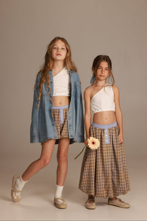 חולצת רבל מכופתרת ג'ינס כחול בהיר