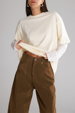 מכנסי דאלי חום בהיר