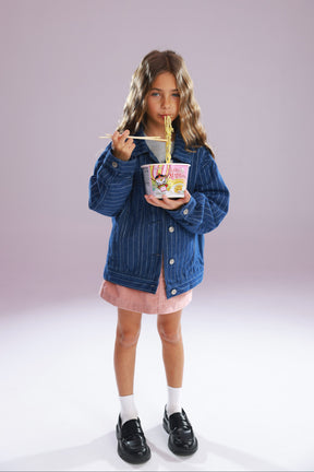 ג'קט ג'ינס קיארה כחול כהה