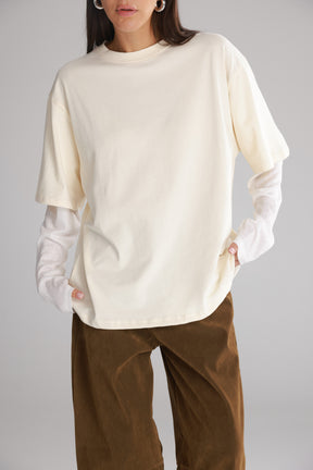 חולצת ג'נר שמנת