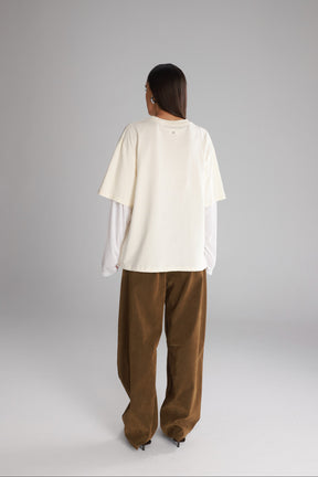 חולצת ג'נר שמנת