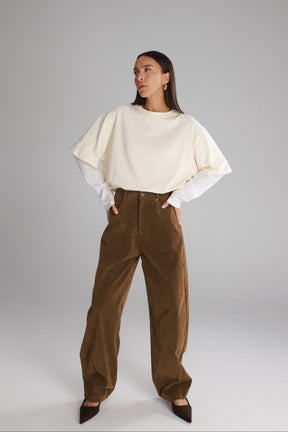 מכנסי דאלי חום בהיר