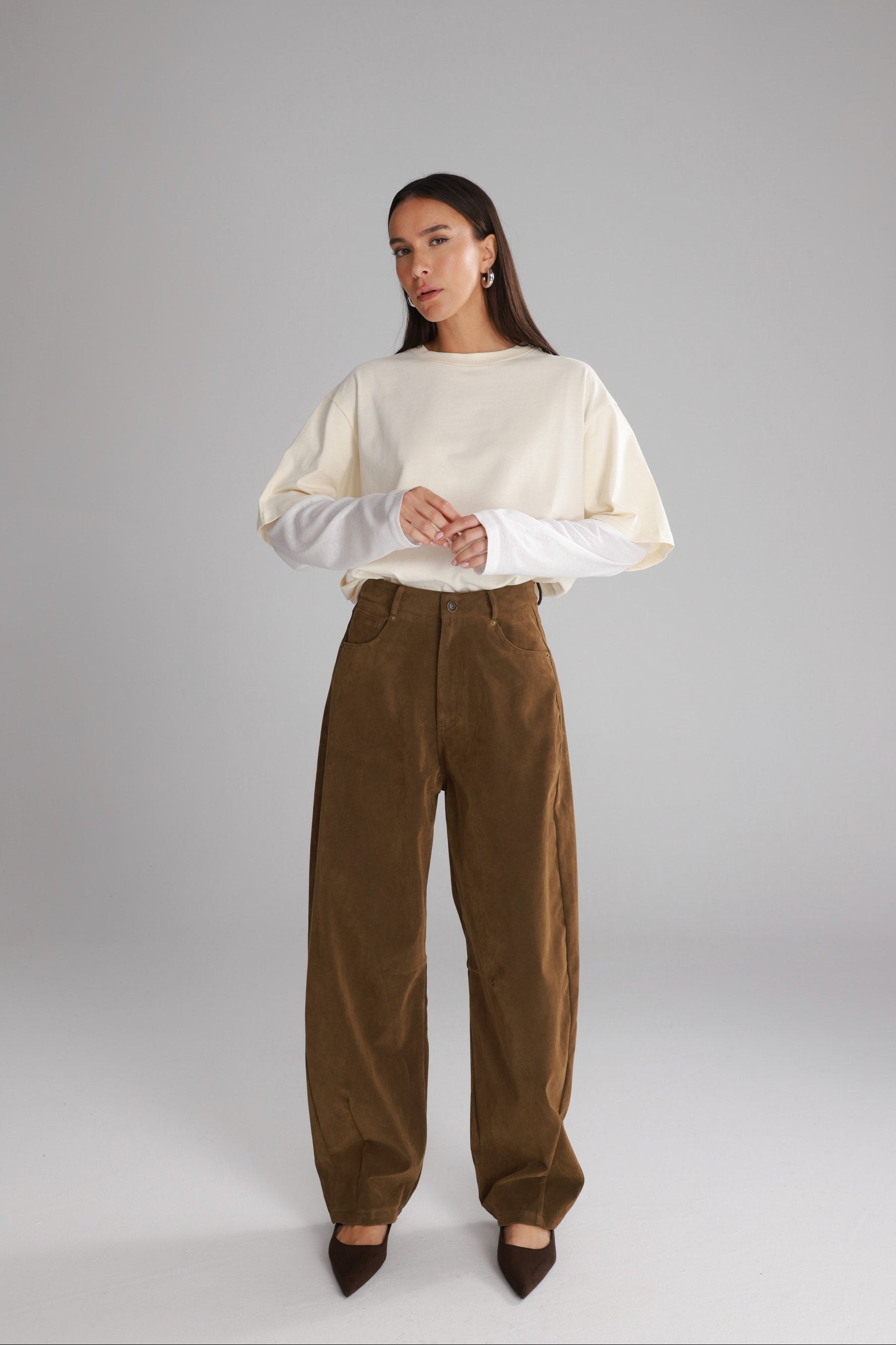 מכנסי דאלי חום בהיר