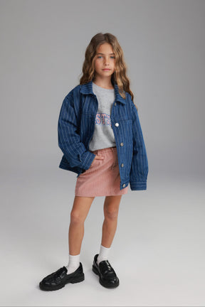 ג'קט ג'ינס קיארה כחול כהה