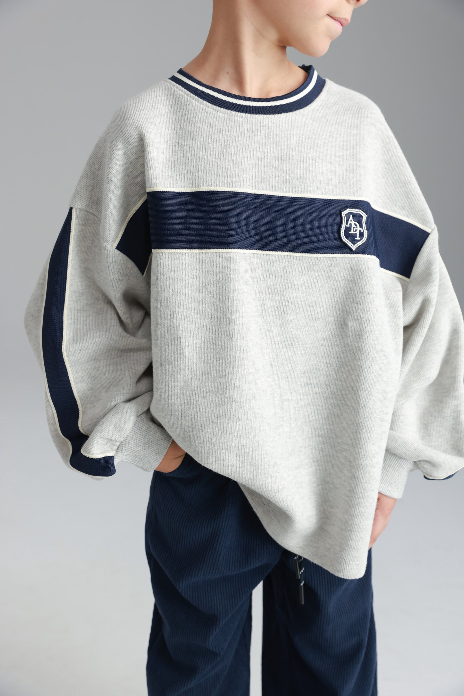 סוויטשירט ג'ון אפור בהיר